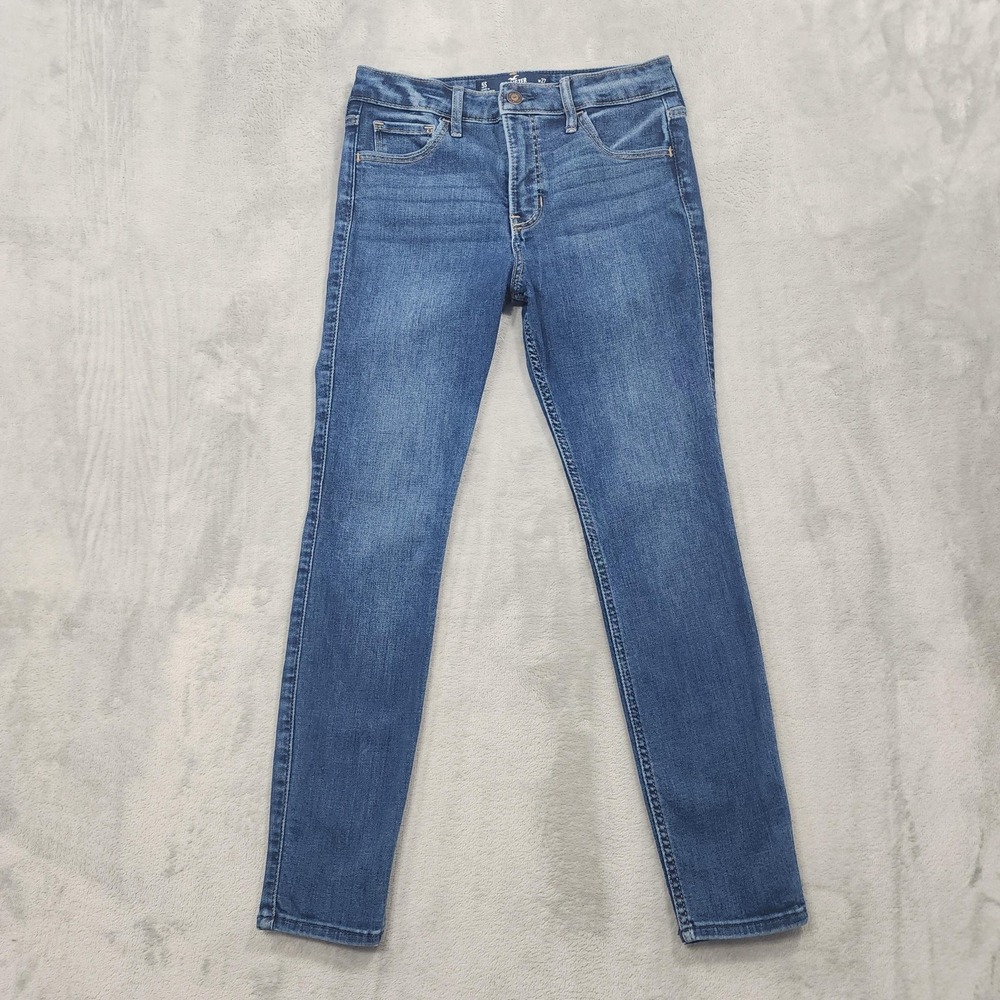 Hollister Jeans Womens 5S Juniors Blue Mid Rise Super Skinny Soft Stretch Denim